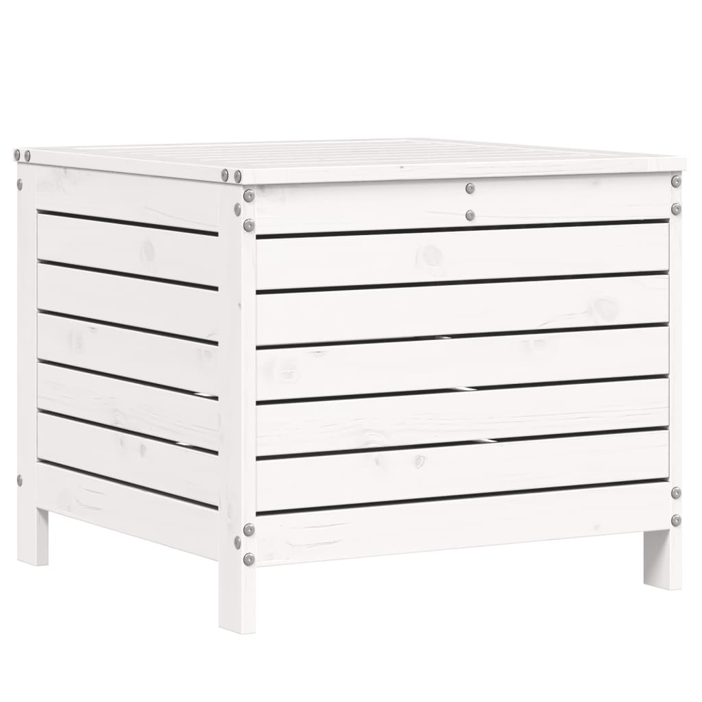 Garden Footstool | White | Solid Pine Wood | Standard | Modular