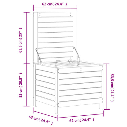 Garden Footstool | White | Solid Pine Wood | Standard | Modular