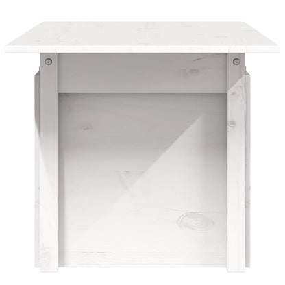 Garden Table White 100x50x75 cm Solid Wood Pine