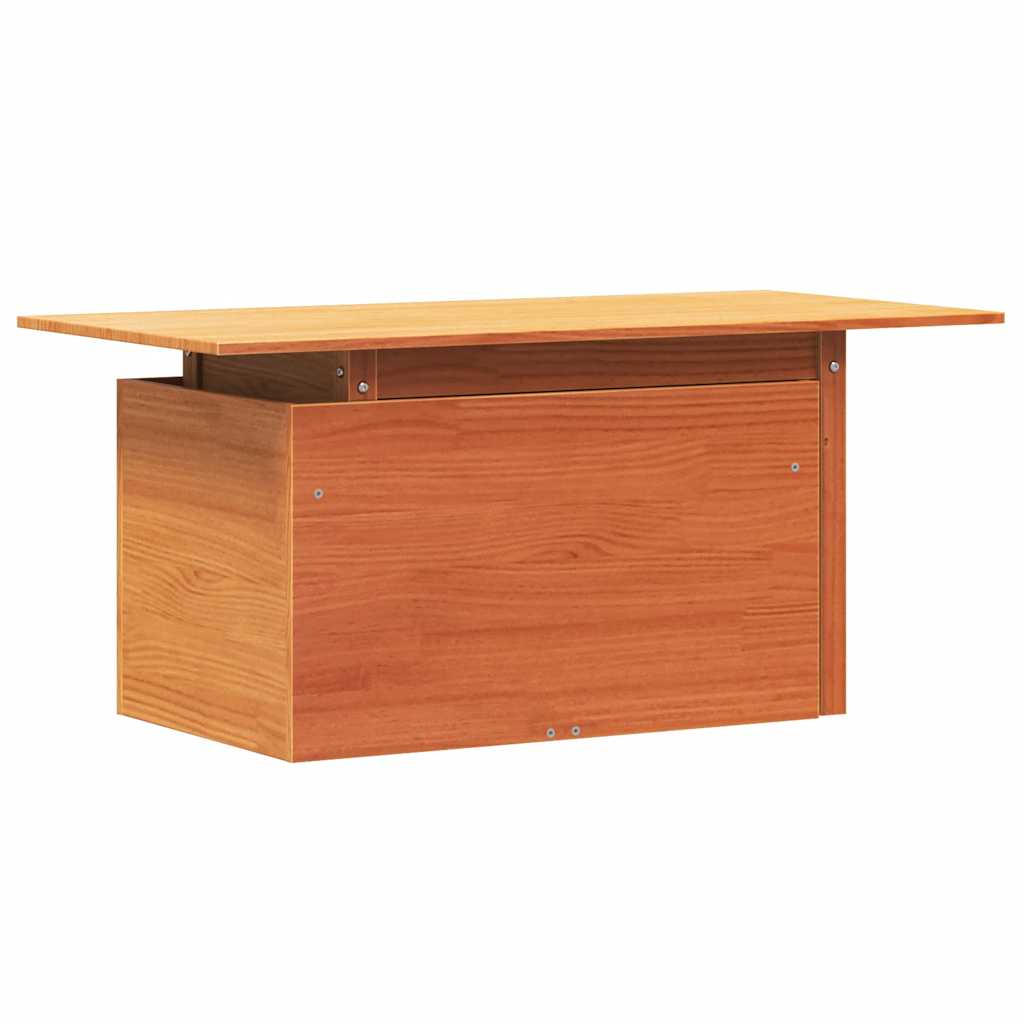 Garden Table Wax Brown 100x50x75 cm Solid Wood Pine