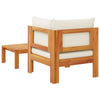 2 Piece Garden Sofa Set with Cushions Solid Wood Acacia