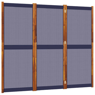 3-Panel Room Divider Dark Blue 210x180 cm