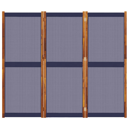 3-Panel Room Divider Dark Blue 210x180 cm