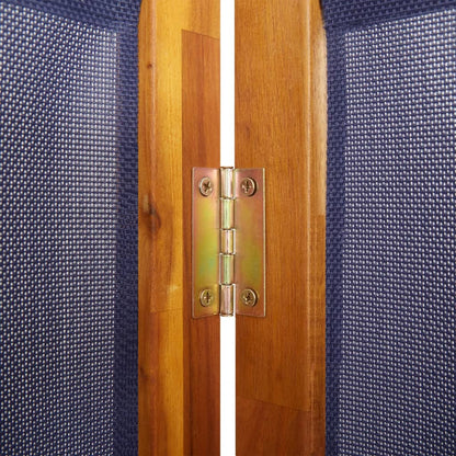 3-Panel Room Divider Dark Blue 210x180 cm