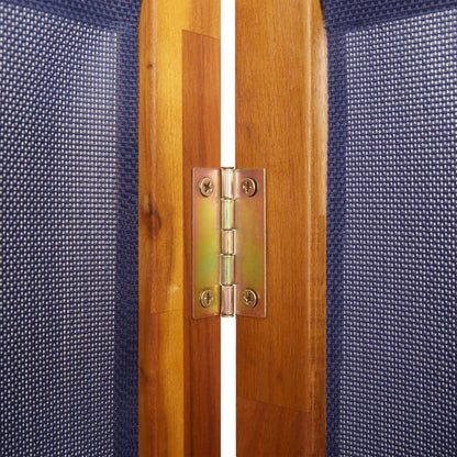 5-Panel Room Divider Dark Blue 350x180 cm