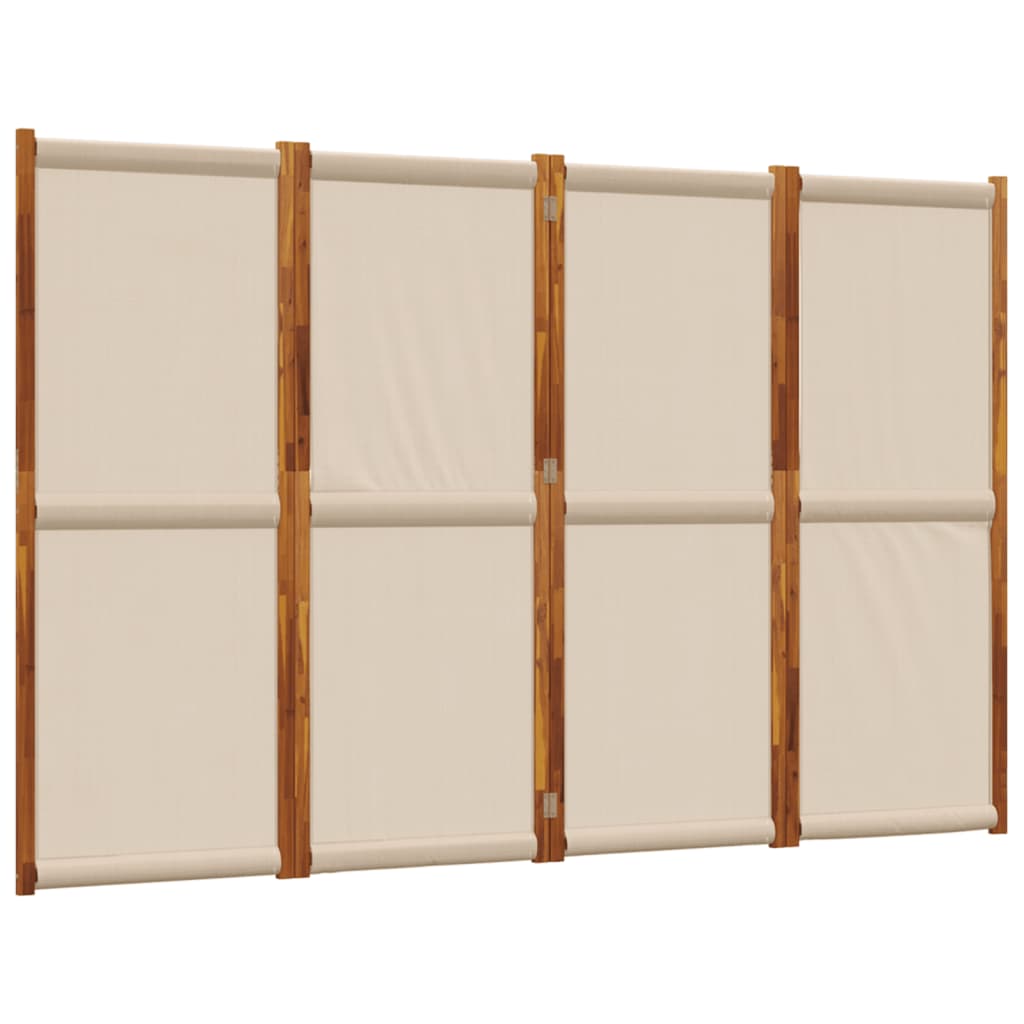 4-Panel Room Divider Taupe 280x180 cm