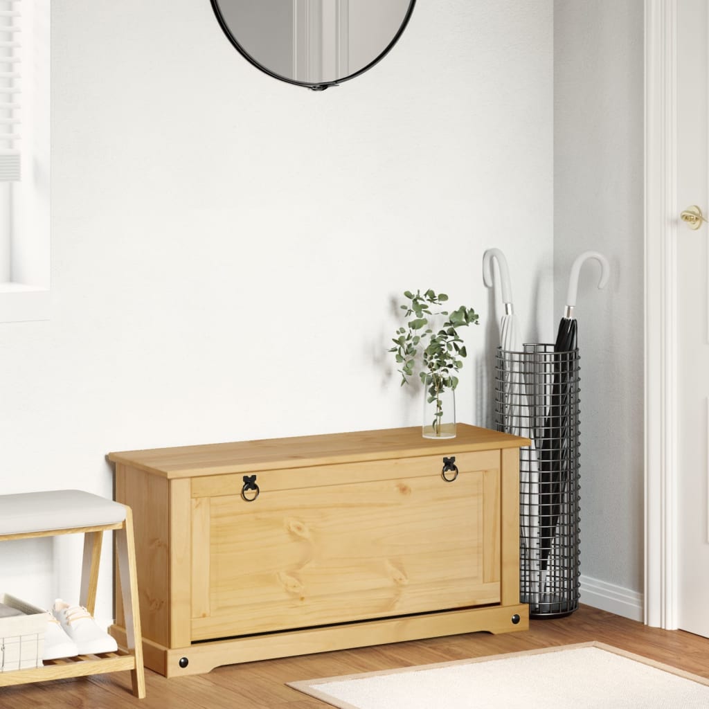 Shoe Cabinet "Corona" 99x32x47 cm Solid Wood Pine