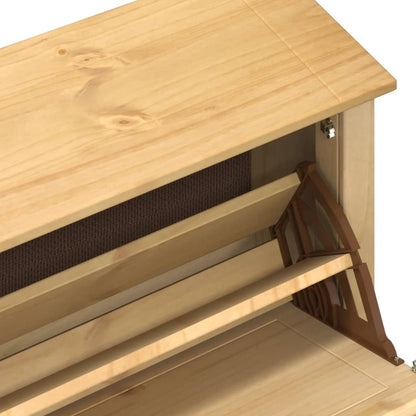 Shoe Cabinet "Corona" 99x32x47 cm Solid Wood Pine