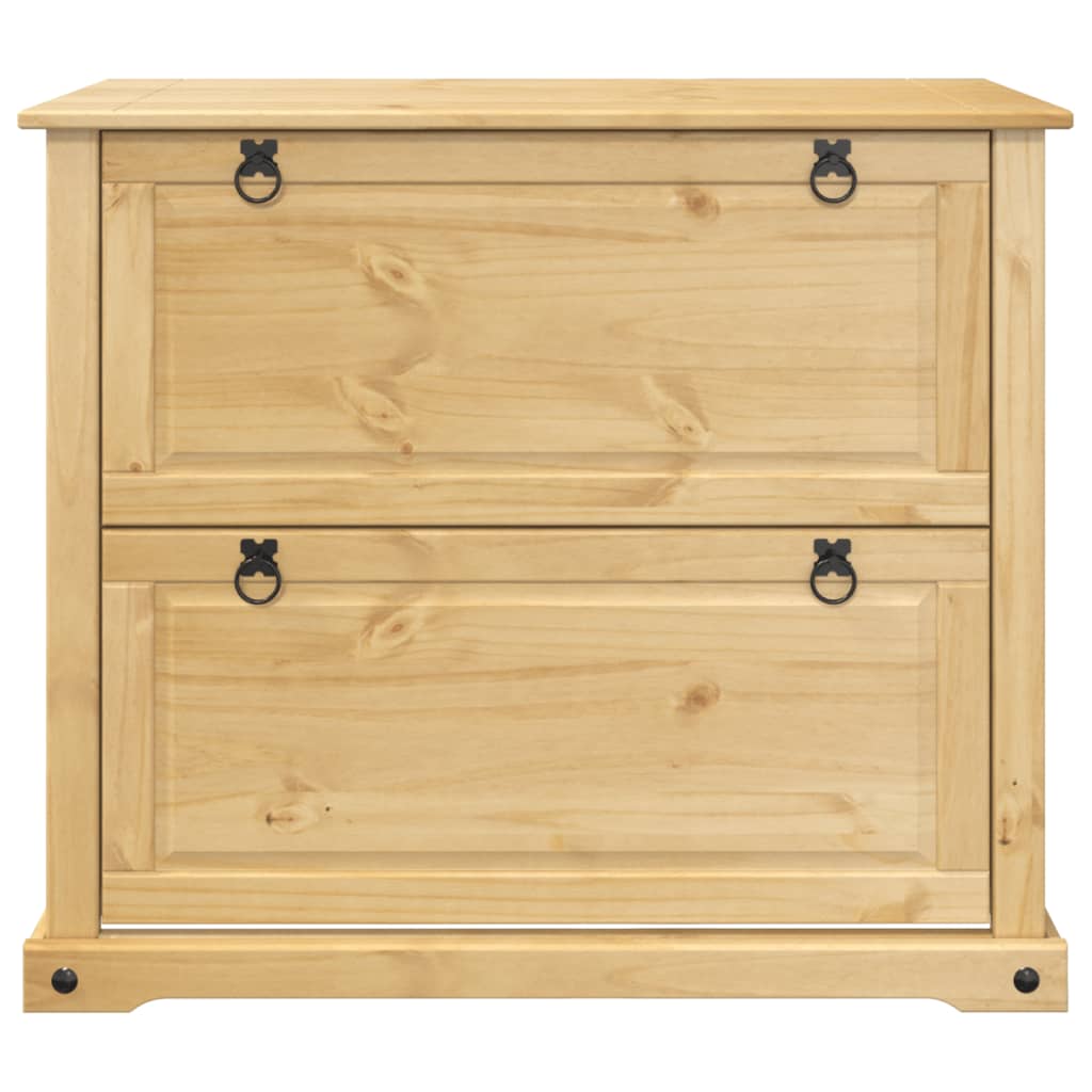 Shoe Cabinet "Corona" 99x32x85 cm Solid Wood Pine