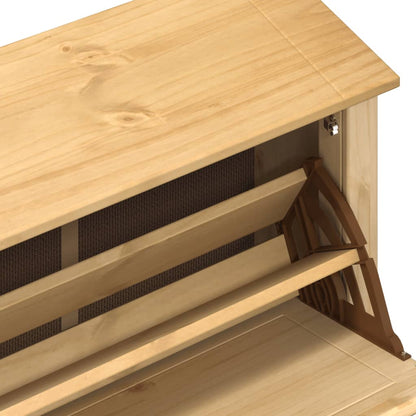 Shoe Cabinet "Corona" 99x32x85 cm Solid Wood Pine