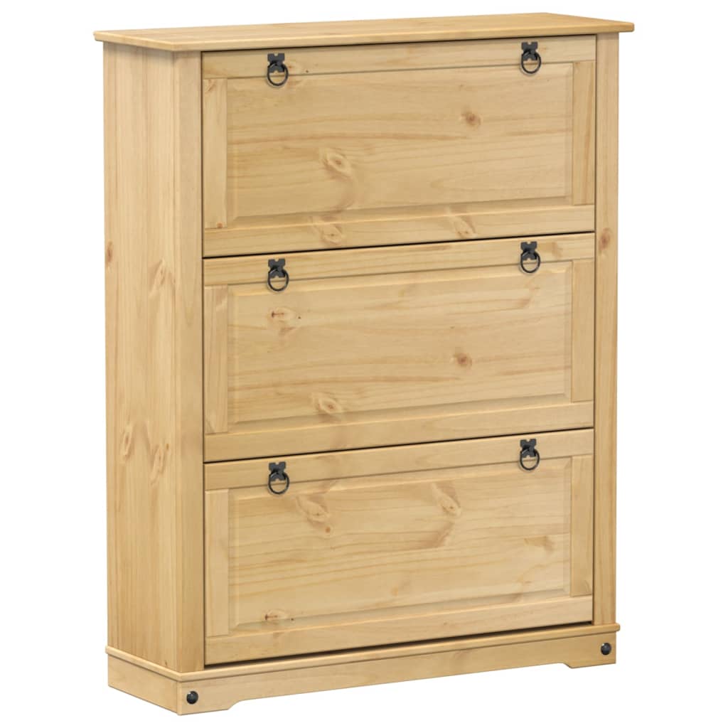 Shoe Cabinet "Corona" 99x32x124,5 cm Solid Wood Pine