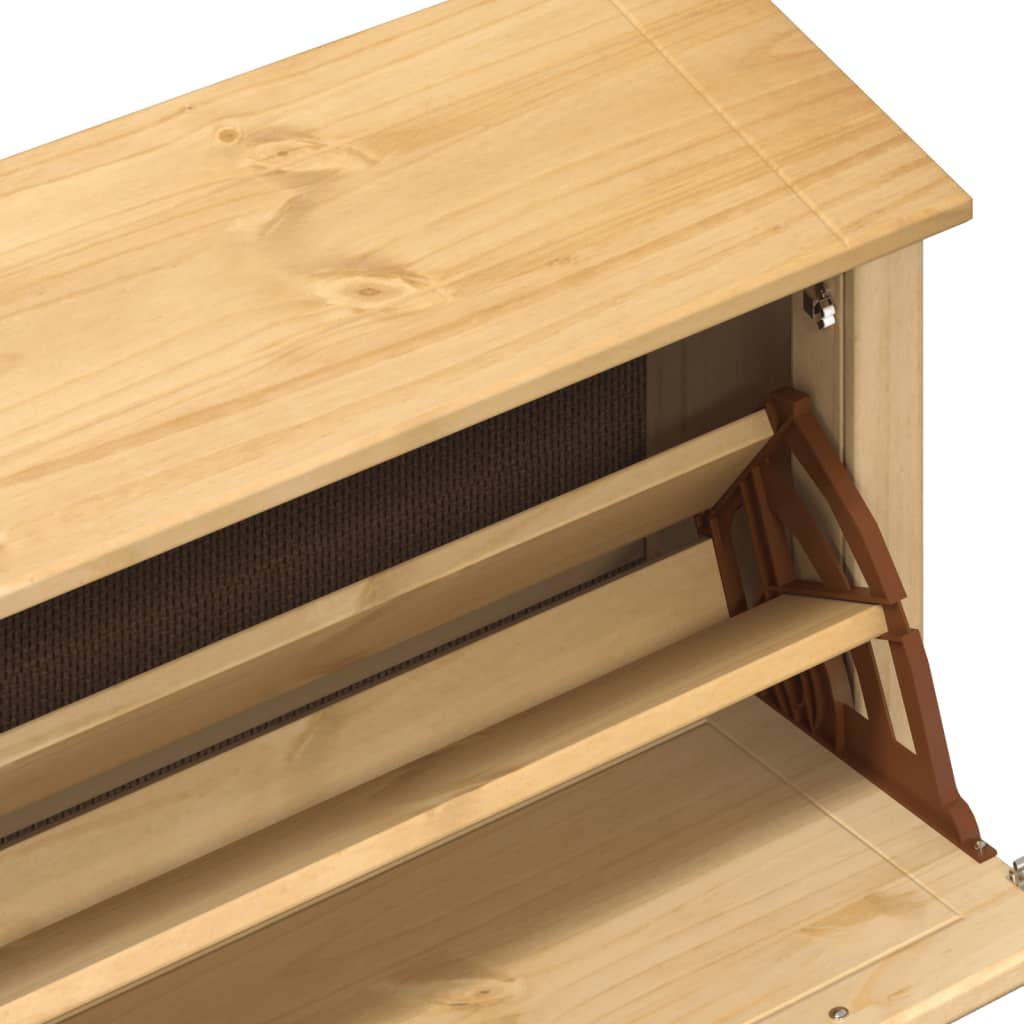 Shoe Cabinet "Corona" 99x32x124,5 cm Solid Wood Pine