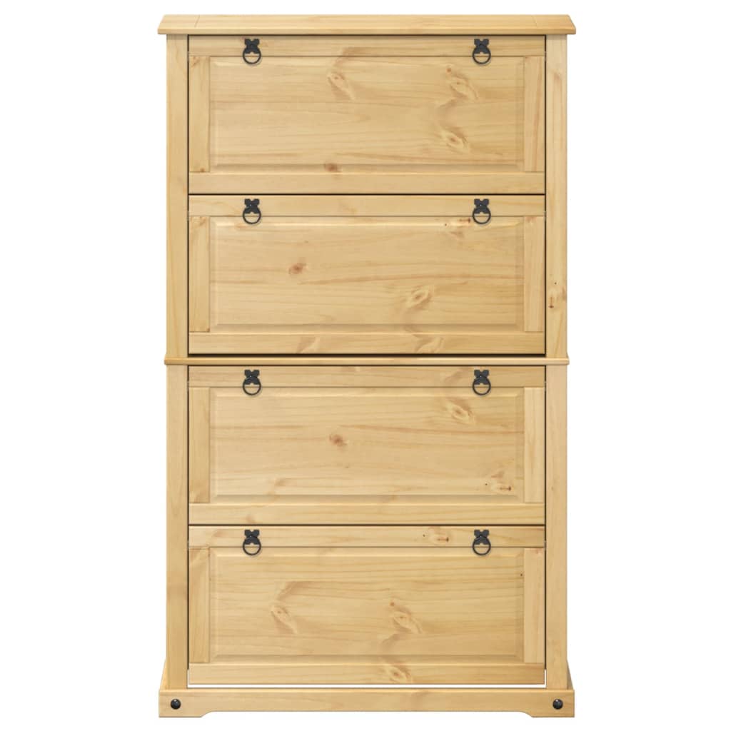 Shoe Cabinet "Corona" 99x32x163,5 cm Solid Wood Pine