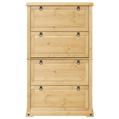 Shoe Cabinet "Corona" 99x32x163,5 cm Solid Wood Pine