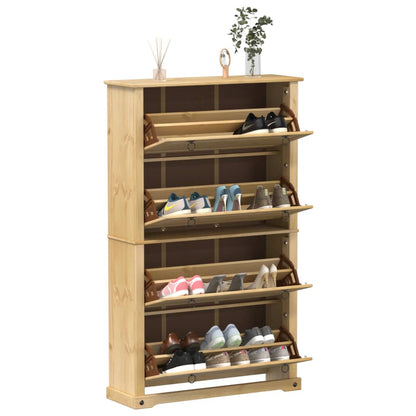Shoe Cabinet "Corona" 99x32x163,5 cm Solid Wood Pine