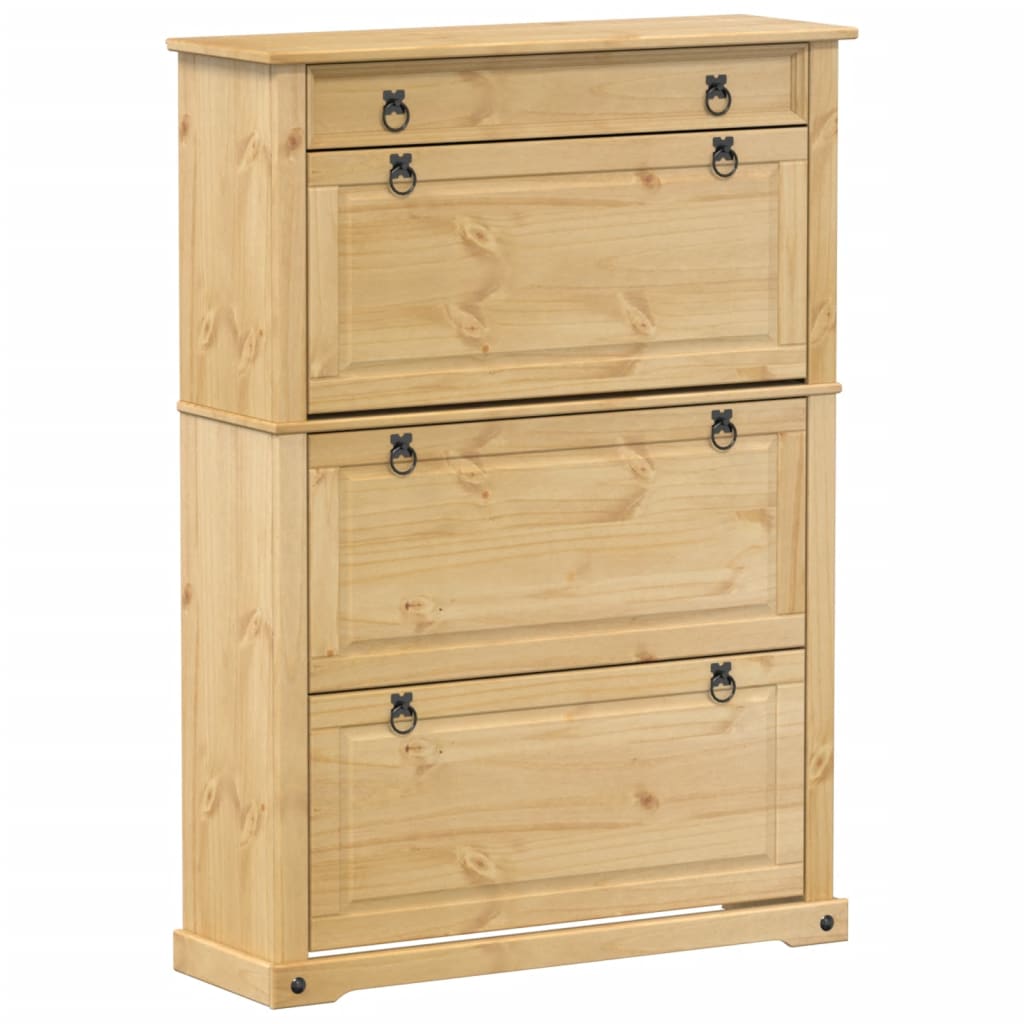 Shoe Cabinet "Corona" 99x32x138 cm Solid Wood Pine