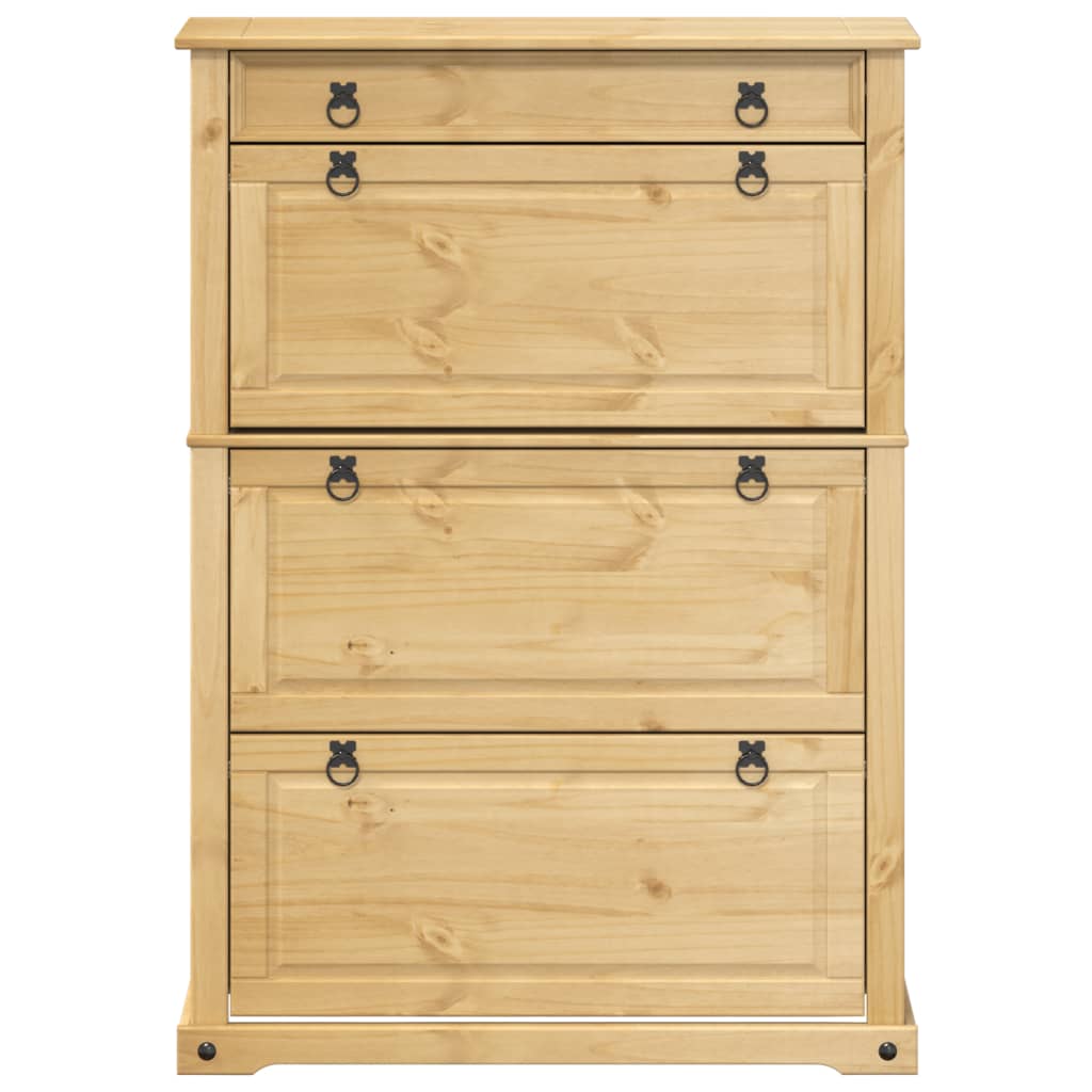 Shoe Cabinet "Corona" 99x32x138 cm Solid Wood Pine