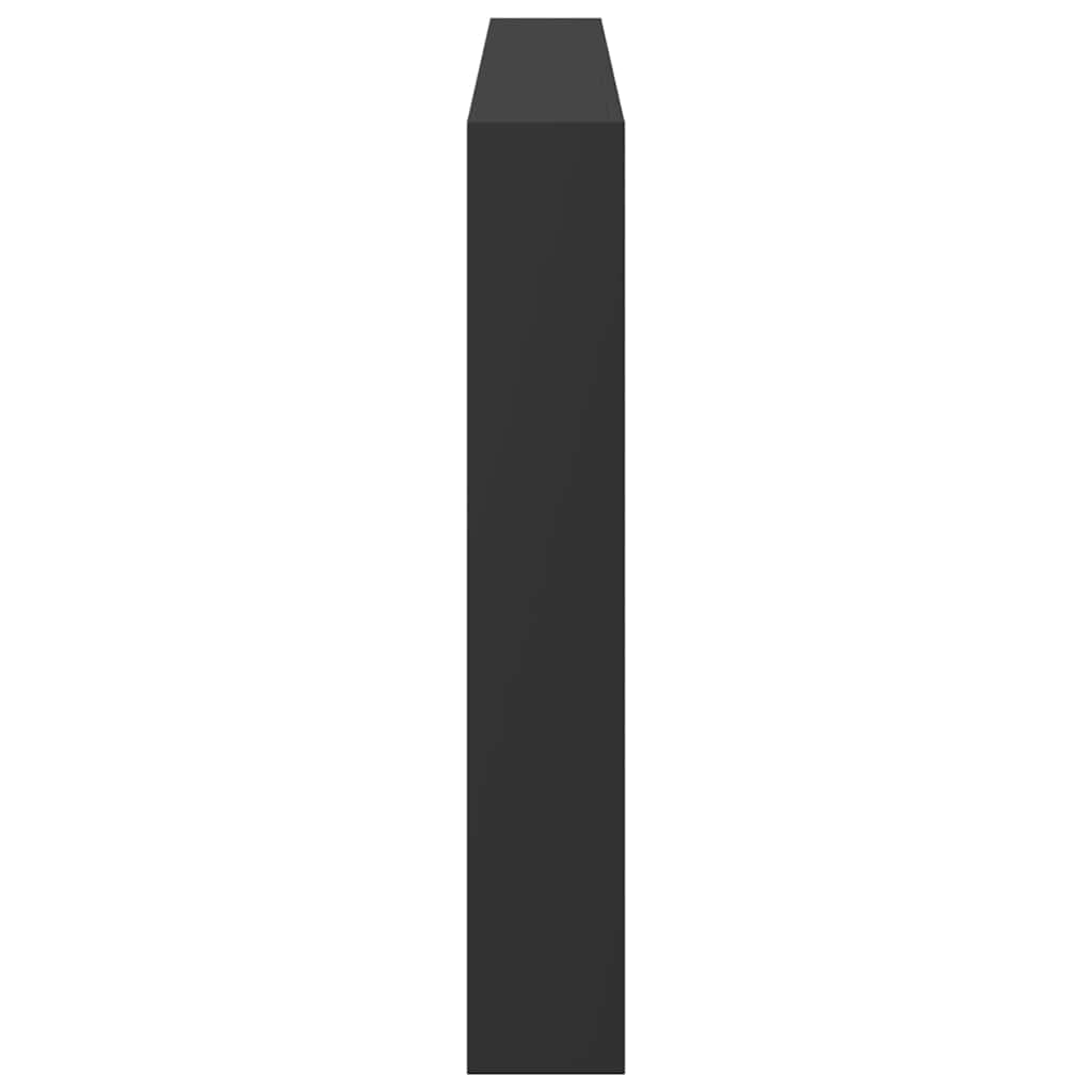 Headboard Cabinet | Black | Engineered wood | 180x17x102 cm