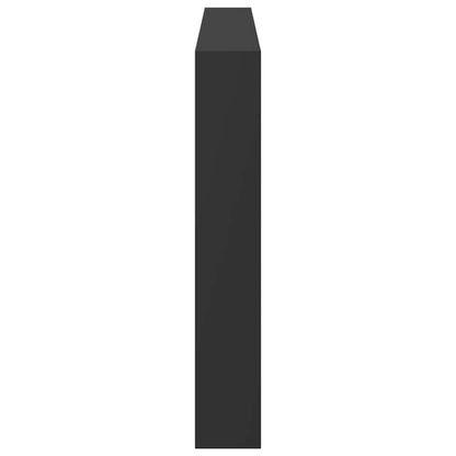 Headboard Cabinet | Black | Engineered wood | 180x17x102 cm