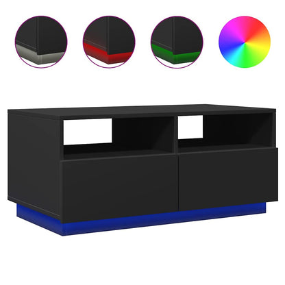 Coffee Table | Black | Engineered wood | 90 cm x 49 cm x 40 cm
