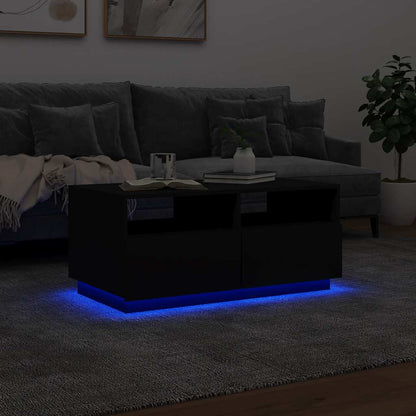 Coffee Table | Black | Engineered wood | 90 cm x 49 cm x 40 cm
