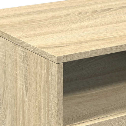 Coffee Table with LED Lights Sonoma Oak 90x49x40 cm