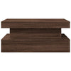 Coffee Table with LED Lights Brown Oak 90x50x40 cm