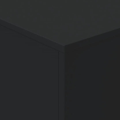 Coffee Table with LED Lights Black 90x50x40 cm