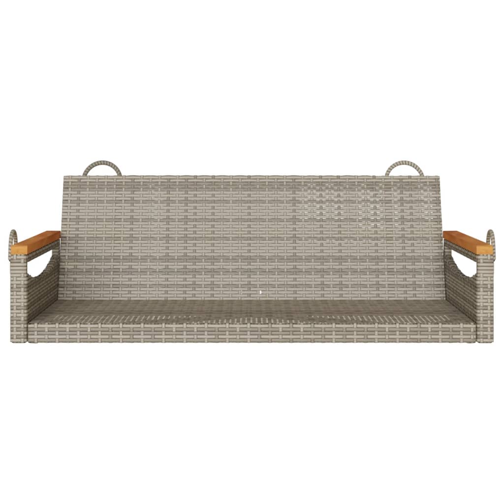 Swing Bench Gray 42.9"x24.4"x15.7" Poly Rattan