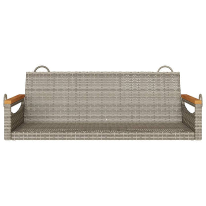 Swing Bench Gray 42.9"x24.4"x15.7" Poly Rattan