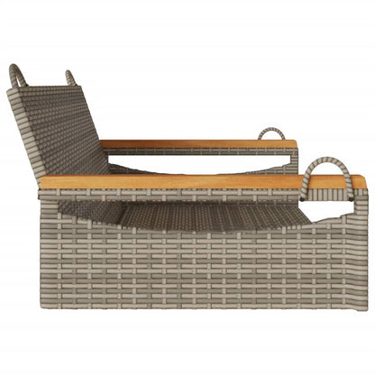 Swing Bench Gray 42.9"x24.4"x15.7" Poly Rattan