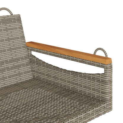 Swing Bench Gray 42.9"x24.4"x15.7" Poly Rattan