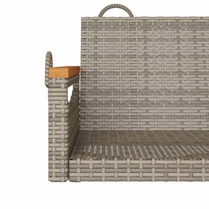 Swing Bench Gray 42.9"x24.4"x15.7" Poly Rattan
