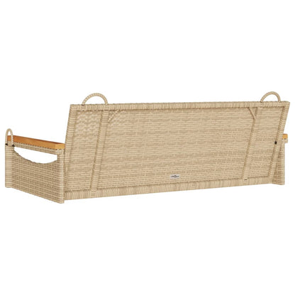 Swing Bench Beige 42.9"x24.4"x15.7" Poly Rattan