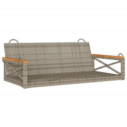 Swing Bench Gray 42.9"x24.4"x15.7" Poly Rattan
