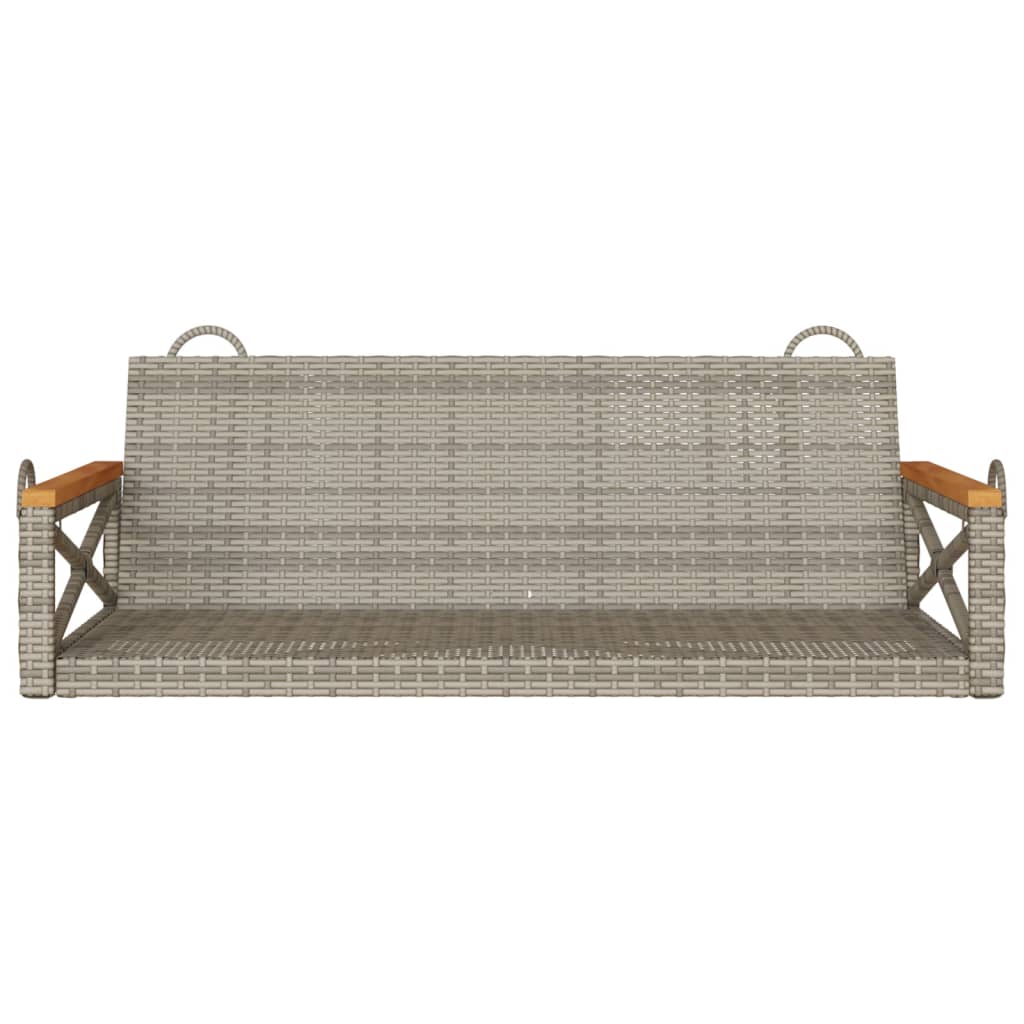 Swing Bench Gray 42.9"x24.4"x15.7" Poly Rattan