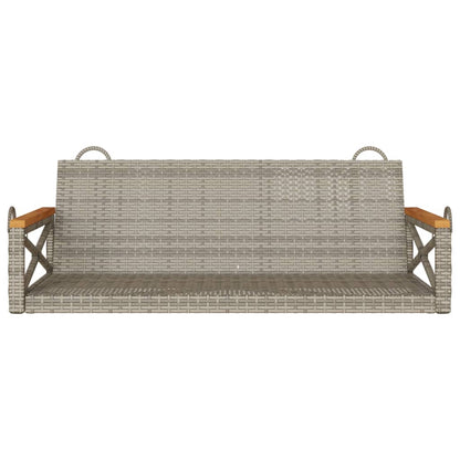 Swing Bench Gray 42.9"x24.4"x15.7" Poly Rattan