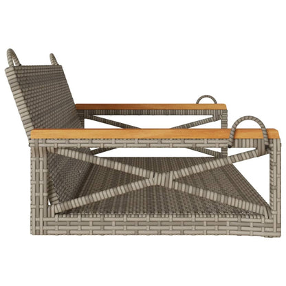 Swing Bench Gray 42.9"x24.4"x15.7" Poly Rattan