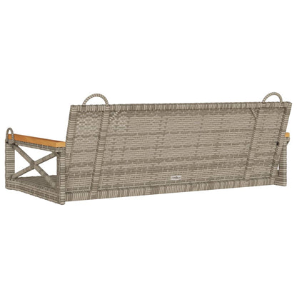 Swing Bench Gray 42.9"x24.4"x15.7" Poly Rattan