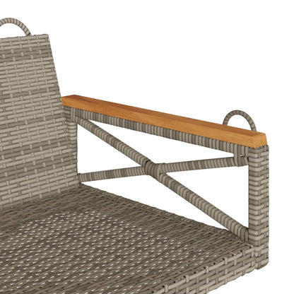 Swing Bench Gray 42.9"x24.4"x15.7" Poly Rattan