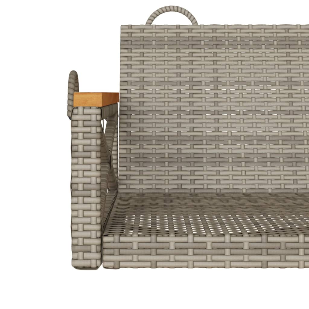 Swing Bench Gray 42.9"x24.4"x15.7" Poly Rattan