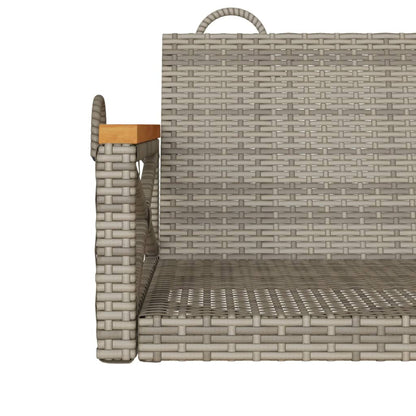 Swing Bench Gray 42.9"x24.4"x15.7" Poly Rattan