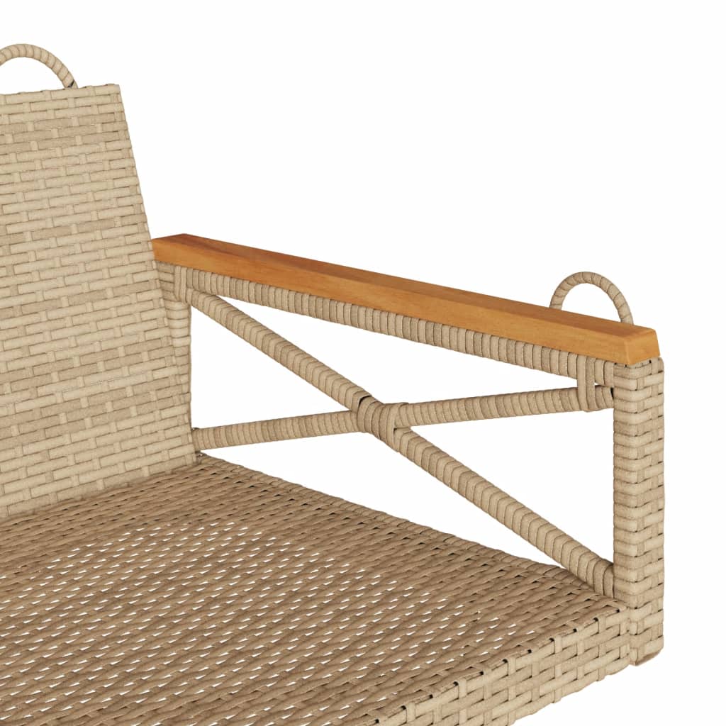 Swing Bench Beige 42.9"x24.4"x15.7" Poly Rattan