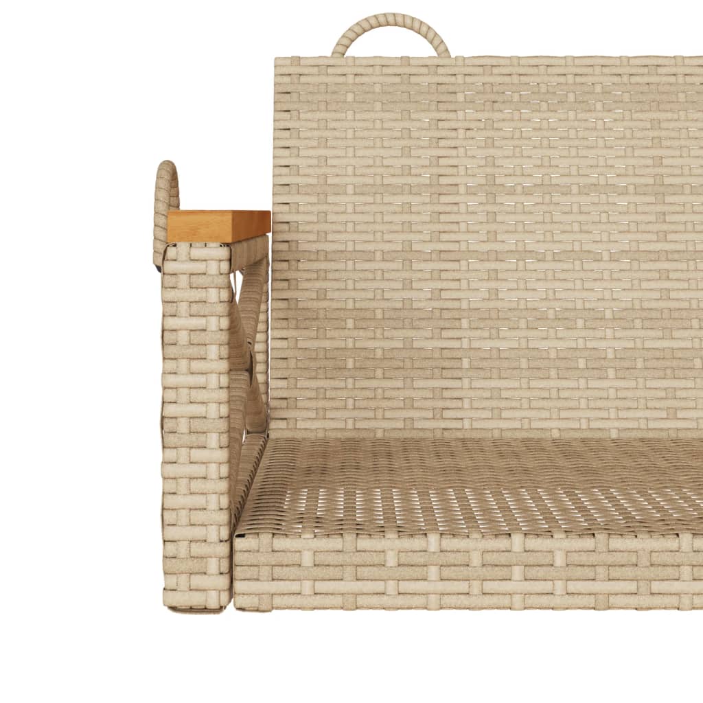 Swing Bench Beige 42.9"x24.4"x15.7" Poly Rattan