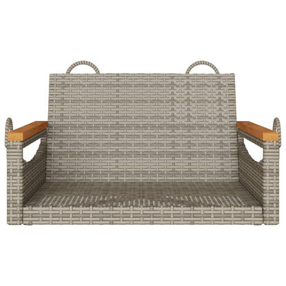 Swing Bench Gray 24.8"x24.4"x15.7" Poly Rattan