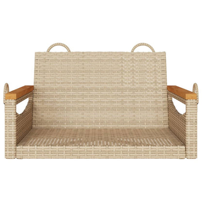 Swing Bench Beige 24.8"x24.4"x15.7" Poly Rattan