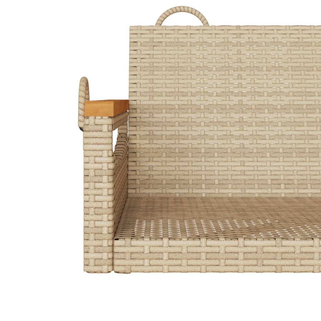 Swing Bench Beige 24.8"x24.4"x15.7" Poly Rattan