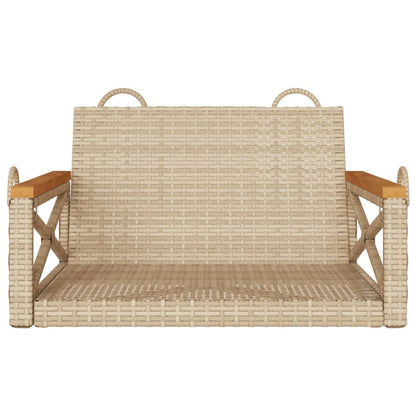 Swing Bench Beige 24.8"x24.4"x15.7" Poly Rattan