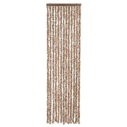 Fly Curtain Beige and Dark Brown 56x185 cm Chenille