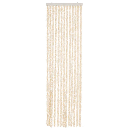 Fly Curtain Beige and White 56x185 cm Chenille